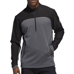 Adidas Golf Go-To Adapt 1/4 Zip Sweatshirt Black Charcoal Gray Men's XL